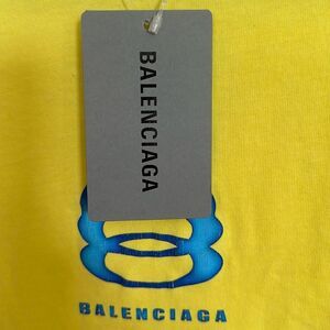 Balenciaga NWT Unisex Yellow Tee Neon and Blue T-shirt